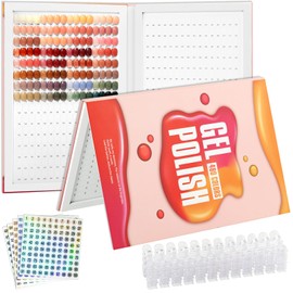 C12rtive 480 Nail Color Display Book,Professional Nail Polish Swatches Chart Book with 600 Display Tips & 1-500 Number Label Stickers, Pre-Numbered Slots,Perfect for Salons and Home Use(Pink)
