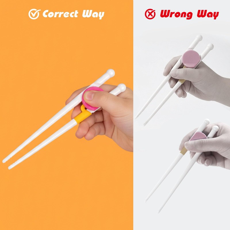 Kidsfantasy Kids Chopsticks, 2 Pairs Training Chopsticks for Toddler Beginners