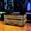 WOODEN BAR CADDY - RUSTIC WOODEN DESIGNS (Rustic Wooden Planks)