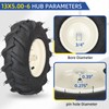 GICOOL 13x5.00-6" Tiller Tire and Wheel, 【3/4" Axle Size】, 3-1/8"