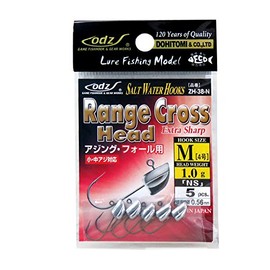 Dohitomi Range Crosshead NS #4-1.0g ZH-38-N Fishing Hooks, Pack of 5
