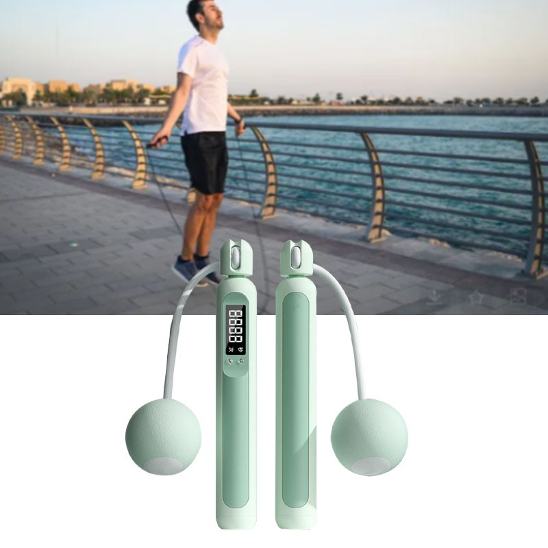 Jump Rope with Counter Rechargeable Cordless Weighted Smart Skipping Rope