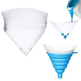 afhgdjr 100 pieces fine sieve, paint strainer, colour sieve, filter paper, filter, 6.8 x 4 inch filter paper, 4.8 x 4 inch funnel, suitable for water transfer printing, colour filtration