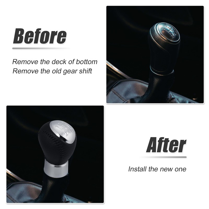 X AUTOHAUX Car 5 Speed Manual Gear Shift Knob Stick