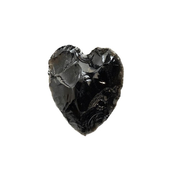 VIE Small Crystal Heart, 2-3cm, Black Obsidian