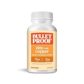 Bulletproof Zinc with Copper, Reliable and Quick Source of Energy (60 Capsules)