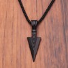 Arrowhead Pendant Necklace - Color: Black