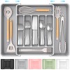 ukeetap Extra Large Expandable Silverware Organizer, BPA-Free Food-Safe Cutlery Flatware