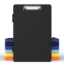 Juvealoe Legal Size Clipboard with Storage, High Capacity 8.5 x 14 Clip Board for Lawers, Folio & Side-Opening, Size 15 x 10 x 1.2 in, Black