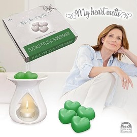 Eucalyptus Rosemary Wax Melts - 16 x 5g Strong Eucalyptus Rosemary Wax Melts in an Elegant Gift Box SpotlessLeopard Birthday Gift