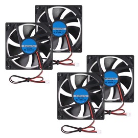 4pcs 9225 92mm x 92mm x 25mm 2Pin DC 12V 2Pin Computer Fan High Speed Muffin Fan Cooling Fan,UL-Certified for 3D Printer Computer Case Fan DIY Cooling Ventilation Projects (12V 2Pin)