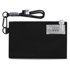 Portamonete con Lucchetto, Proteggi Contanti, Telefono, Carte di Credito, 21 cm x 13 cm Borsa Porta Soldi con Lucchetto, per Foto di Valore, Passaporto, Gioielli Borsa per Documenti con Lucchetto