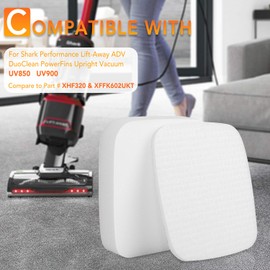 Tyhocent UV900 UV850 Foam & Felt Filters for Shark Performance Lift-Away ADV DuoClean PowerFins Upright Vacuum UV900 UV850, 3Pack Spare kit Replace Part # XFFK602UKT…