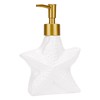BUNCHBRAVO Starfish Soap Dispenser, 11oz Ceramic Lotion Pump Bottle, Nautical