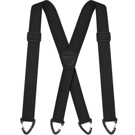 beueyfr X Back Hidden Suspenders Under Clothing Black Heavy Duty Suspenders for Jeans, Work, and Daily Wear for Men Women