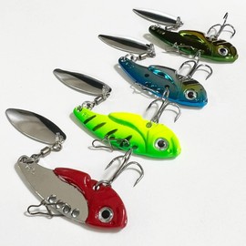 A+B+C Color Set (0.4 oz (12.5 g) qb100248z02n0 Metal Vibration Mini Fishing Gear for Light Shore Jigging for Sea Bass, Sickepers, Black Bass, Etc