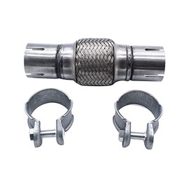 TAKPART Universal Flex Pipe Repair Pipe Trouser Pipe Exhaust + 2 Clips for 50 x 100 mm/208 mm
