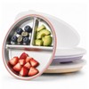 Bakpoco Stainless Steel Suction Plates with Lids for Toddlers &