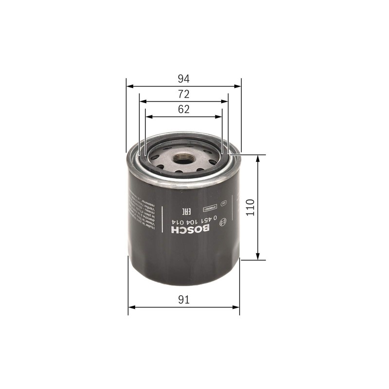 Bosch P4014 - Oil Filter Car