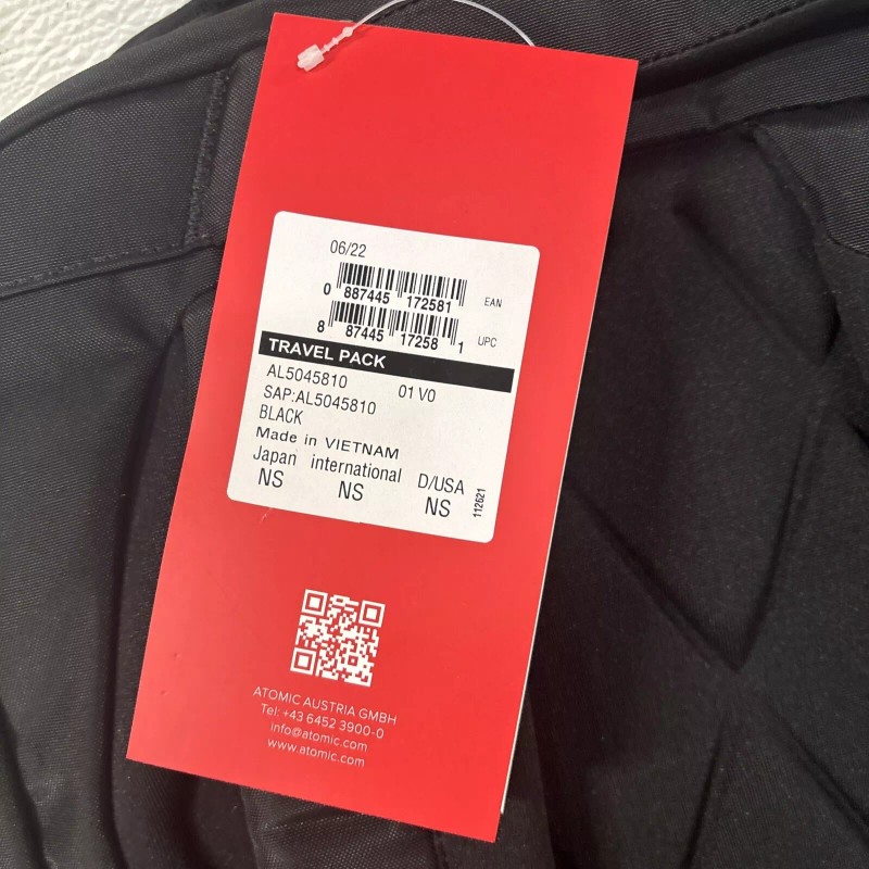 Atomic Travel Pack Bag Backpack - Black Gray #5J3