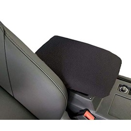 Car Console Covers Plus Made in USA Fleece Center Armrest Console Cover Designed to fit Ford Focus Models 2016-2018 Black