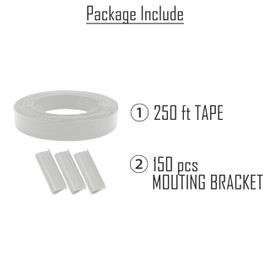 XKMT- White View Blocking Privacy Tape Weave w/bracket For Chain Link Fence 75m/250 ft Roll UV Resistant