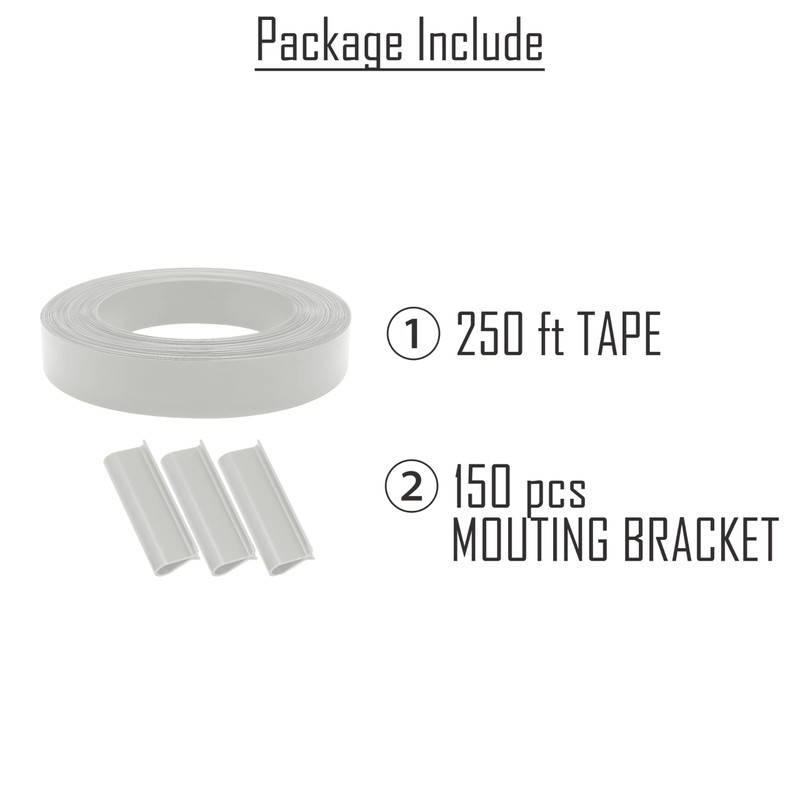 XKMT- White View Blocking Privacy Tape Weave w/bracket For Chain