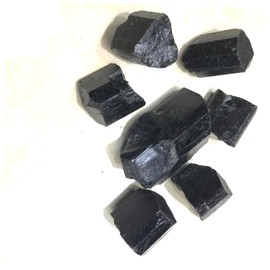 Operitacx 100g Bag Genuine Black Tourmaline Crystal Rough Stone Original Mineral Specimen Negativity Shield