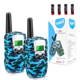 Walkie Talkie para Niños,2 Pzs Radios Walkie Tokis con Pantalla LCD,22 Canales y Linterna VOX,Radio Juguete para Interiores y Al Aire Libre con 3KM Largo Alcance,Regalo para Niños y Niñas de 3-12 Años