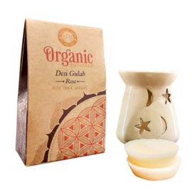 Organic Goodness Wax Melts 3 Mix Fragrances Pack, 9 wax melts in One pack- Rose, Orange, Patchouli-Vanilla with JRose Souvenir (4)