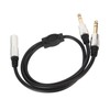 6.35mm Splitter Y Cable Mono Female to Dual Male 1/4