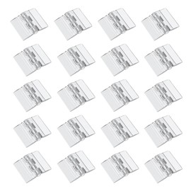 MECCANIXITY Clear Plastic Hinges, Acrylic Hinges Small Hinge 35 x 30 mm Transparent Continuous Piano Folding Hinge for Cabinet Crafts Furniture Display Stand Pack of 50