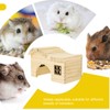 Wooden Hamster Platform and Dwarf Hamster House, Cute Syrian Tiny