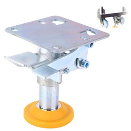 Floor Locks for Carts,Adjustable Height Trolley Brake Floor Lock, Manganese Steel 220Lbs Bearing Trolley Cart Lock with TPU Pad for 3in Casters (X-75-32-3)
