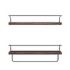 Shario Rustic Wood Floating Shelves - Set of 2, Wall
