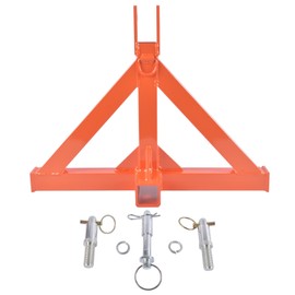 3 Point Trailer Hitch with 2" Receiver Replacement for Category 1 Tractors, Trailer Hitch Tractor Drawbar Adapter for BX, Kubota, John Deere, NorTrac, Kioti(Orange) Mixizap