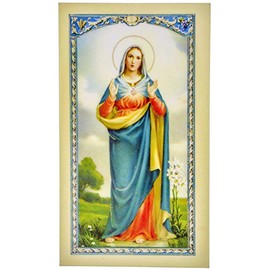 William J. Hirten Traditional Holy Cards with Catholic Art and Prayers (Consecration to Mary)