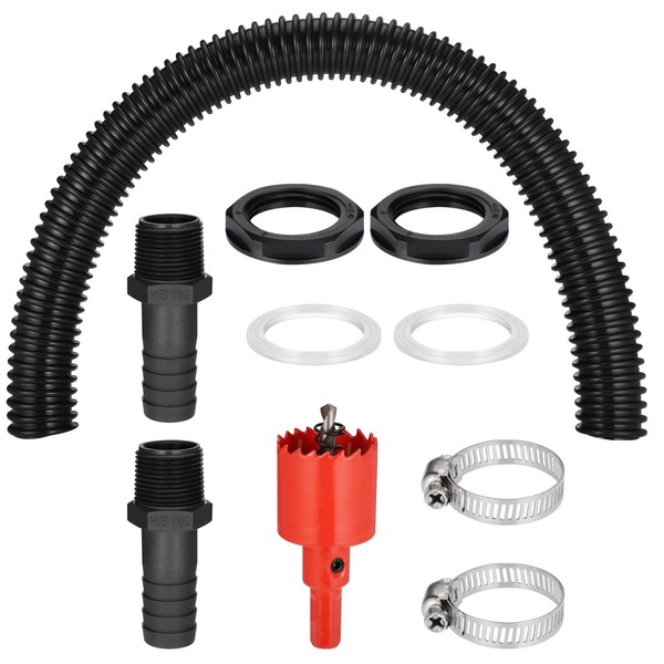 Zocipro Water Butt Connector Kit, 2Pcs 25mm Water Butt Connection