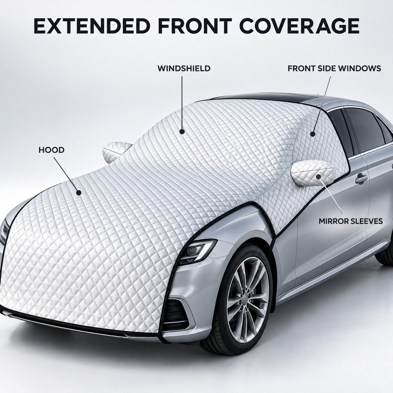 Universal Car Windshield Snow Cover for SUV and Sedan, Waterproof