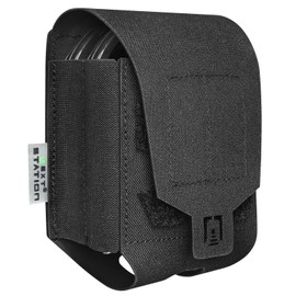 NEXT STATION Double Handcuff Pouch,MOLLE Handcuff Holster fits Multiple Cuffs,Handcuff Case for Duty Belt Tactical Vest Law Enforcement Security Officer Accessories Handcuff Holder Quick Release