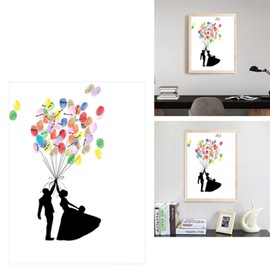 FTVOGUE Guest Signature Guest Book, Wedding Shower, Fingerprint Tree, Fingerprint Impressions, Signature Paintings for Party Guest Books for Wedding, Family Celebration