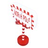 Christmas Stop Here Decor Metal Solid Wood LED Delicate Santa
