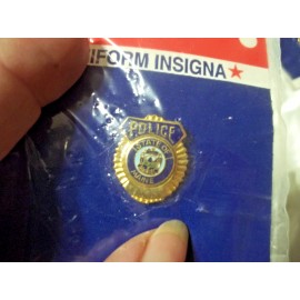 Uniform Insignia NEW NOS State of Maine Police Uniform Tie Tack Enamel Gold Tone