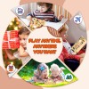 Iharpro Busy Board with 19 LED Light Switches, Montessori Toys