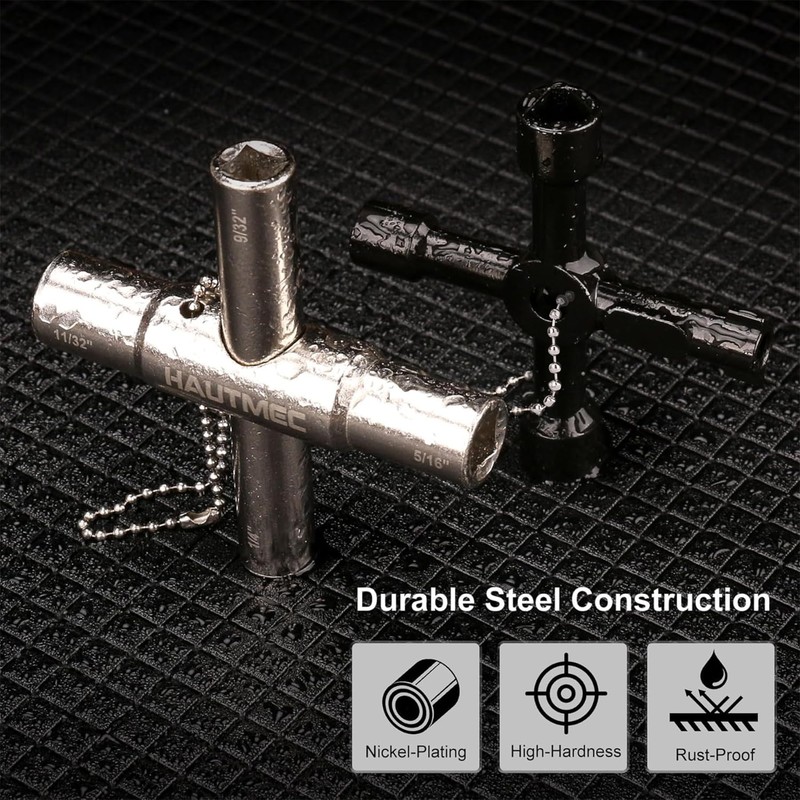 HAUTMEC 4 Way Sillcock Water Key Set 2 PCS, Universal