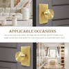 Newlaking Satin Brass Zinc Alloy Dummy Door Knob, Round Non-Locking