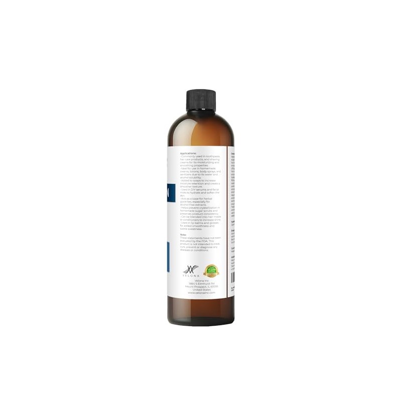 Aceite vegetal de glicerina grado USP 100 VELONA puro y