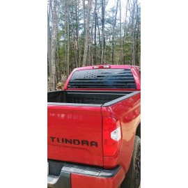 Oracal COMPATIBLE with Dodge Ford  Chevy  Toyota  Full Rear Glass Tattered Flag ..VINYL