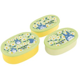 Skater SRS3SAG Ag+ Antibacterial Storage Container, Set of 3, Totoro, My Neighbor Totoro, Daisy, Ghibli, Made in Japan, 28.9 fl oz (860 ml)