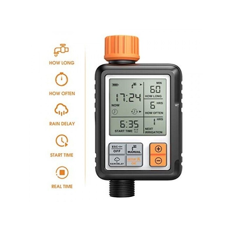 Homitt Smart Sprinkler Timer Outdoor Irrigation Water Garden Rain Sensor